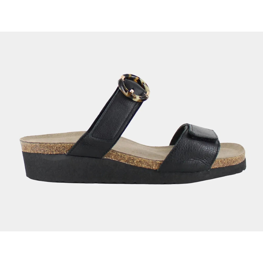 Anabel Sandals - Black Leather Naot