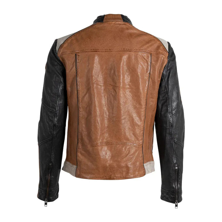Myron RF Leather Jacket - Cognac Mauritius