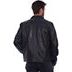 Vintage Leather Zip Front Jacket - Black Scully Inc