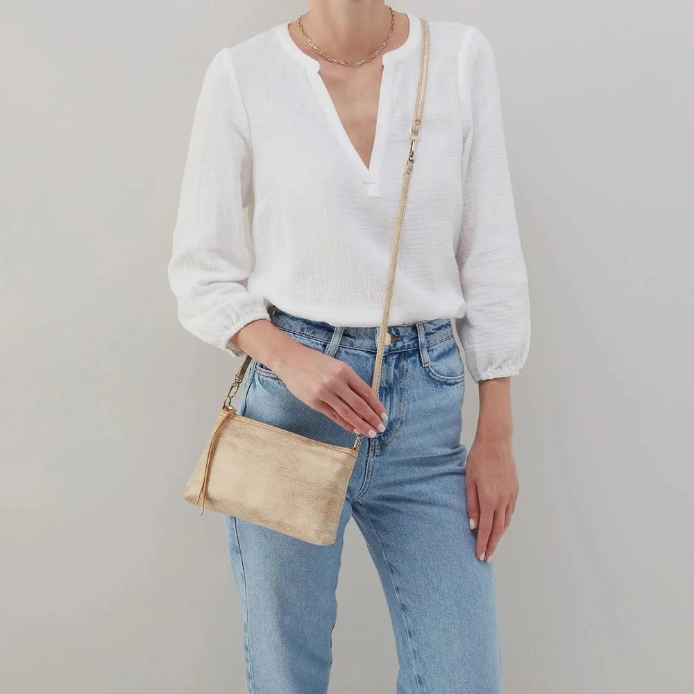 Darcy-Mettalic Leather Hobo