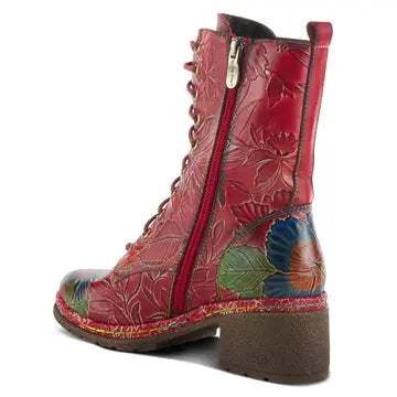 L'ARTISTE MITSUKO BOOTS - RED MULTI LEATHER Spring Step