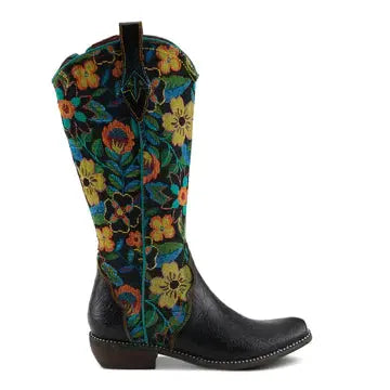 L'ARTISTE RODEOQUEEN BOOTS - BLACK MULTI LEATHER COMBO Spring Step