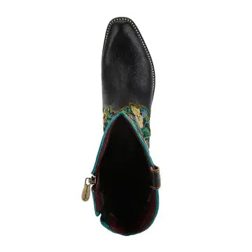 L'ARTISTE RODEOQUEEN BOOTS - BLACK MULTI LEATHER COMBO Spring Step