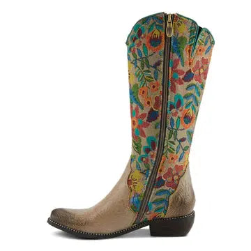 L'ARTISTE RODEOQUEEN BOOTS - TAUPE MULTI LEATHER COMBO Spring Step