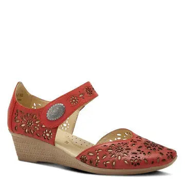 Spring Step Nougat Mary Jane ShoeS - Red Spring Step