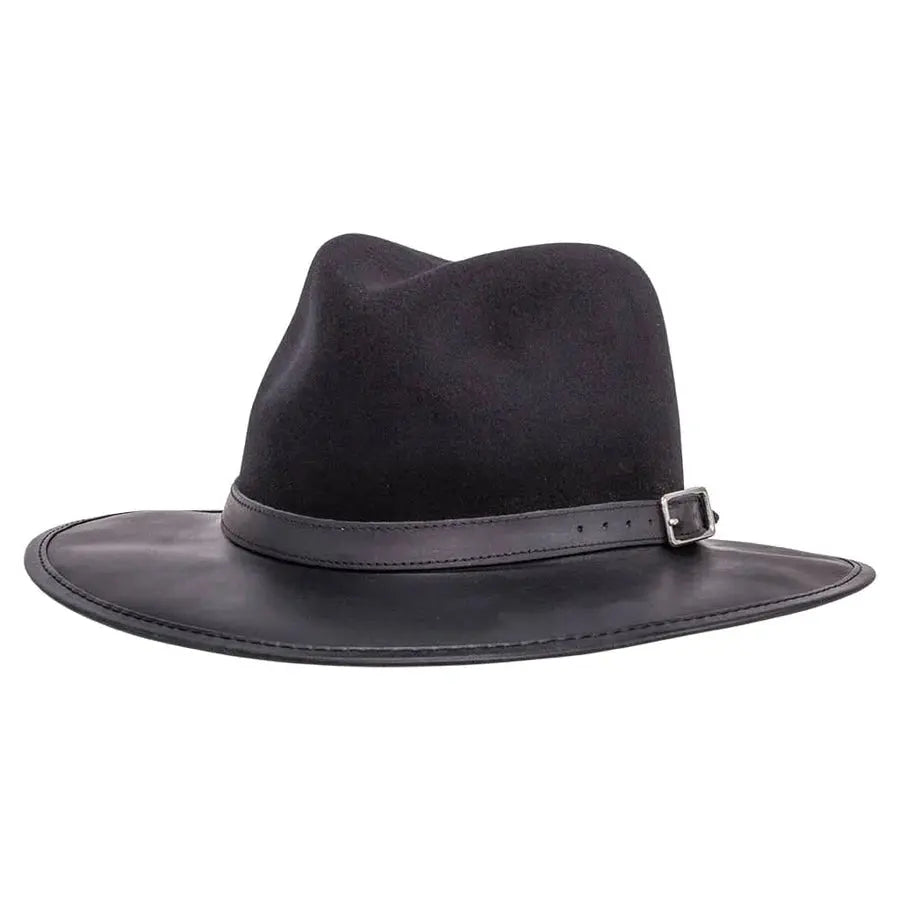 Summit | Mens Felt Leather Fedora by American Hat Makers