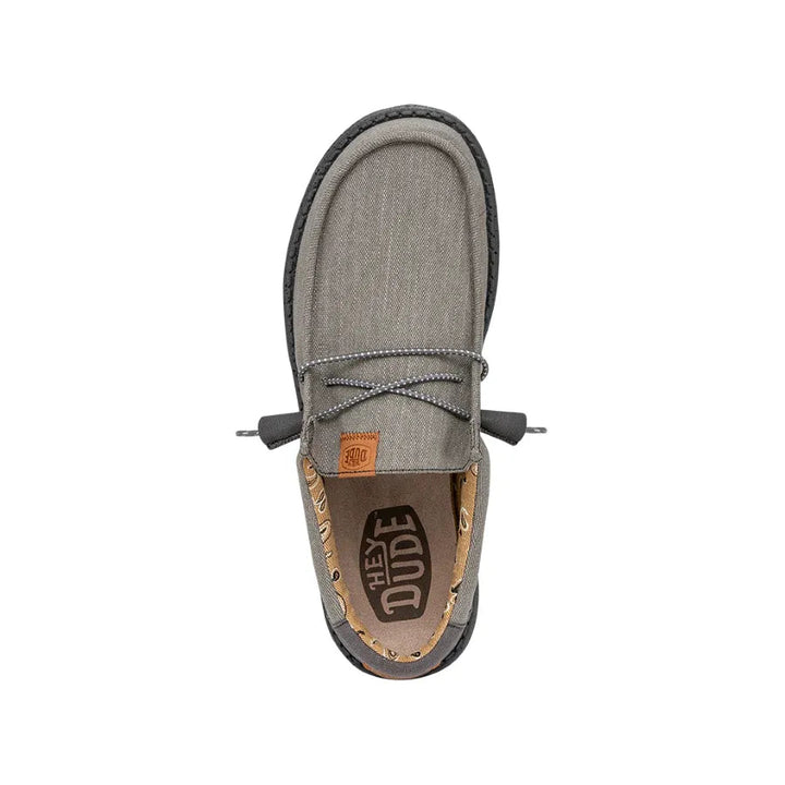 Wally Washed Canvas - Charcoal Hey Dude