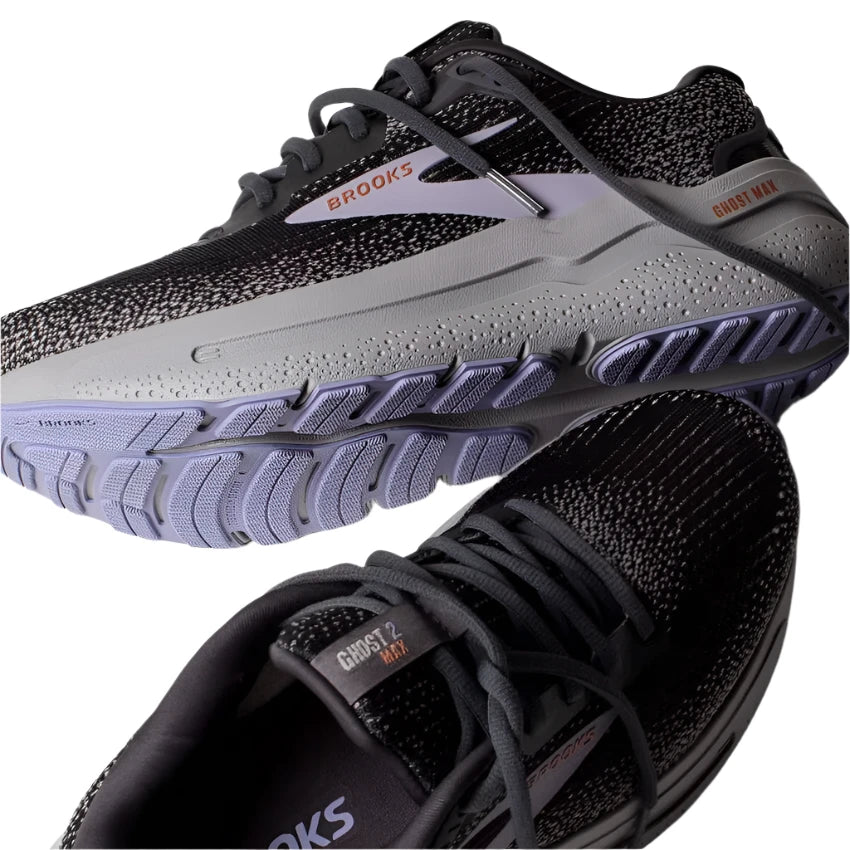 Ghost Max 2 Women's - Ebony/Lavender/Alloy - Becker's Best Shoes- BROOKS SPORTS, INC