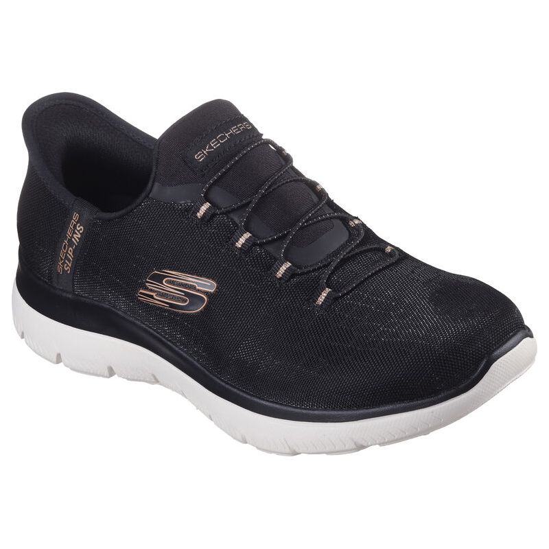 Summits Classy Night - Black/Rosegold - Becker's Best Shoes- Skechers