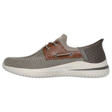 Delson - Taupe Brown - Becker's Best Shoes- Skechers