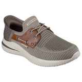 Delson - Taupe Brown - Becker's Best Shoes- Skechers