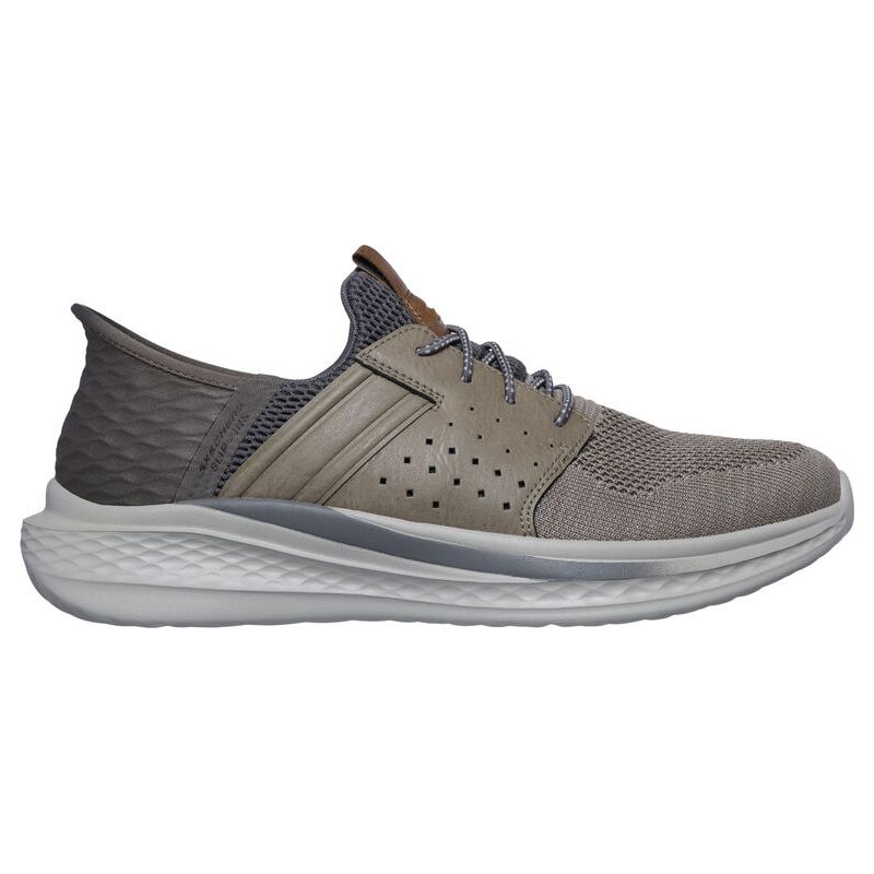 Slade Men's - Taupe - Becker's Best Shoes- Skechers