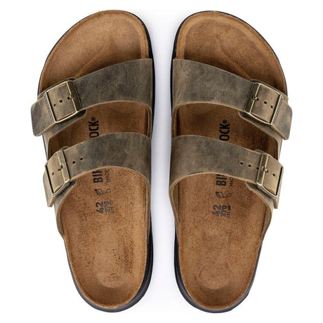 Arizona Rugged Men Oiled Leather - Faded Khaki Birkenstock