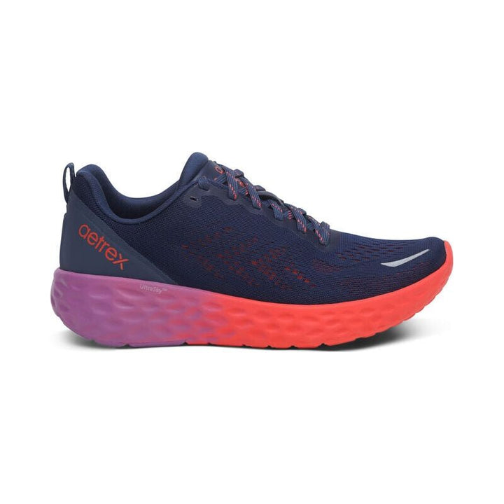 Danika Arch Support Sneaker - Navy|Coral Aetrex