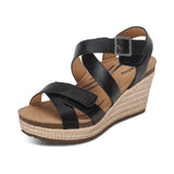 Anna Arch Support Wedge - Black - Becker's Best Shoes