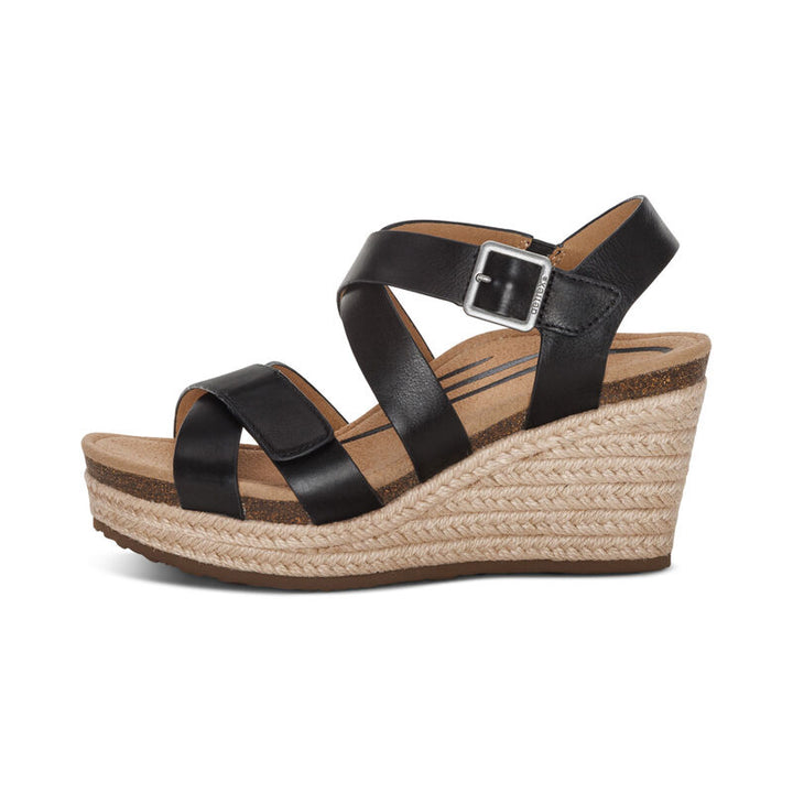 Anna Arch Support Wedge - Black - Becker's Best Shoes