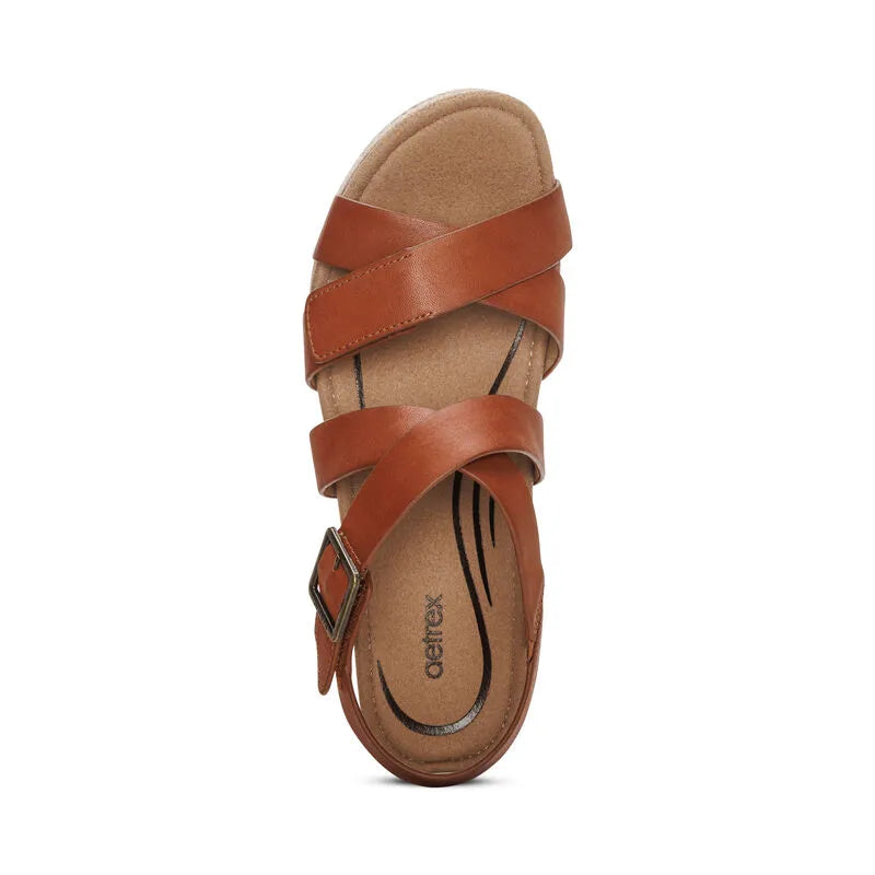 Anna Arch Support sandal - cognac - Becker's Best Shoes