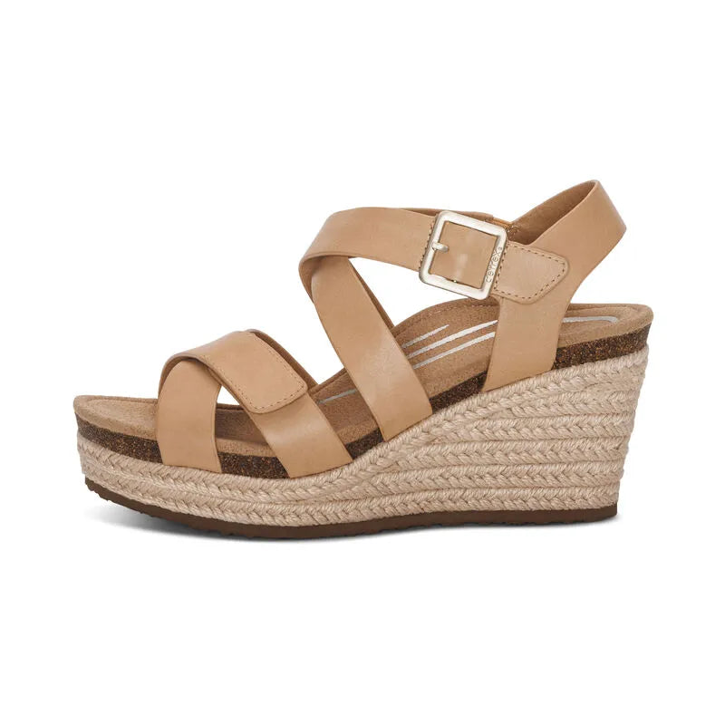 Anna Arch Support Wedge - Sand - Becker's Best Shoes