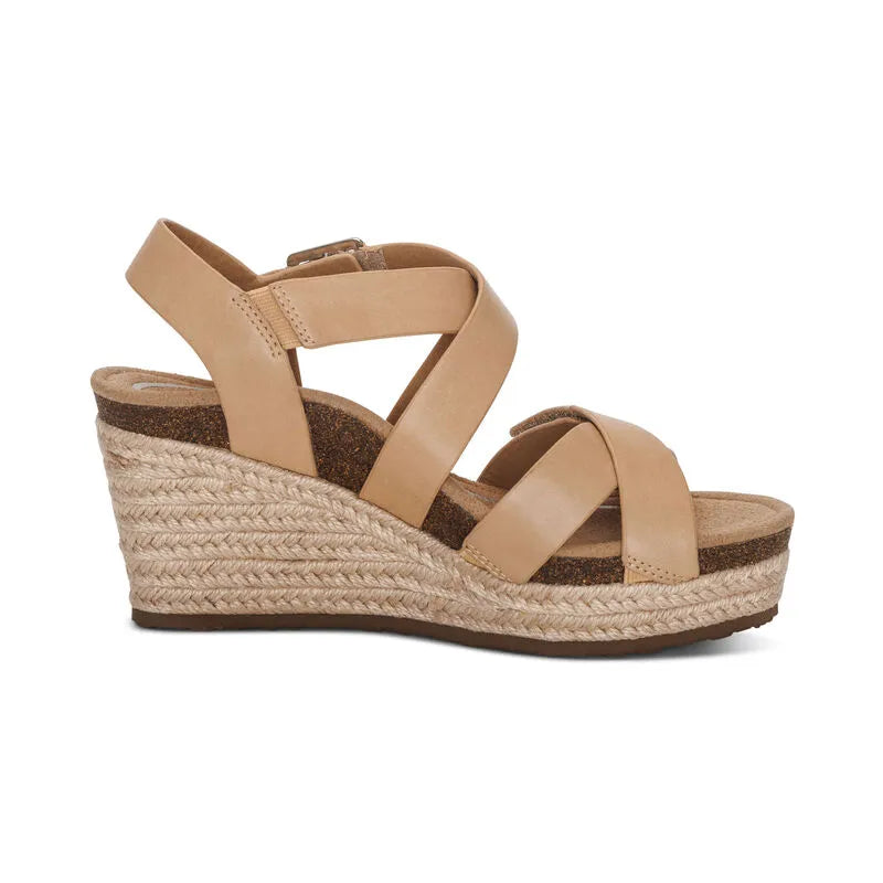 Anna Arch Support Wedge - Sand - Becker's Best Shoes