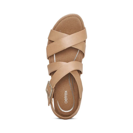 Anna Arch Support Wedge - Sand - Becker's Best Shoes