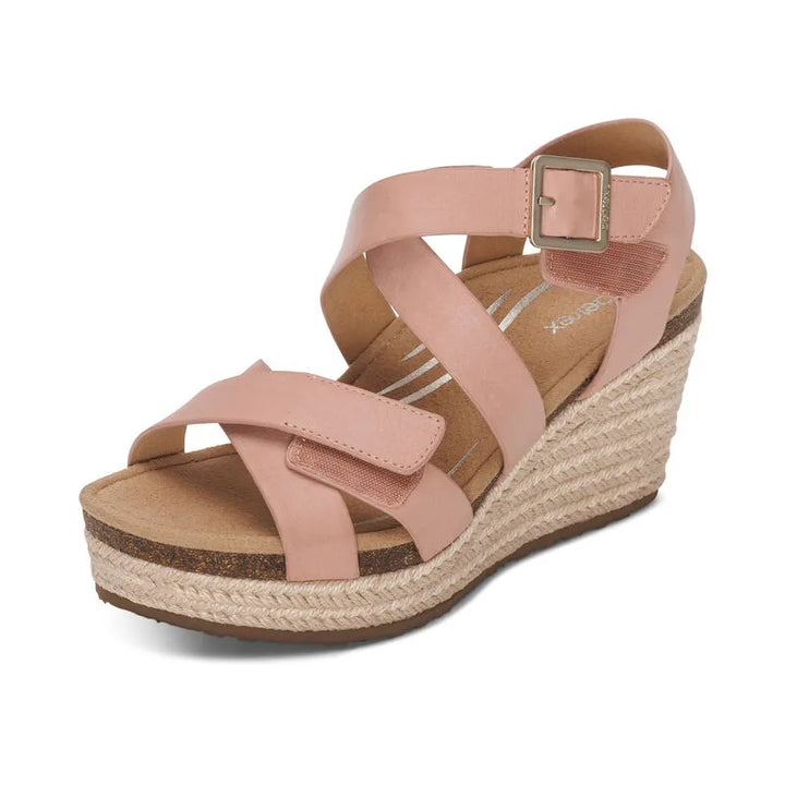 Anna Arch Support Wedge - Rose - Becker's Best Shoes