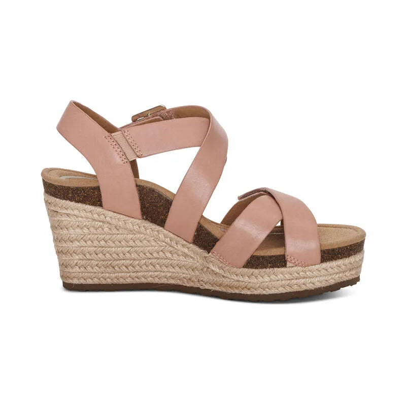 Anna Arch Support Wedge - Rose - Becker's Best Shoes