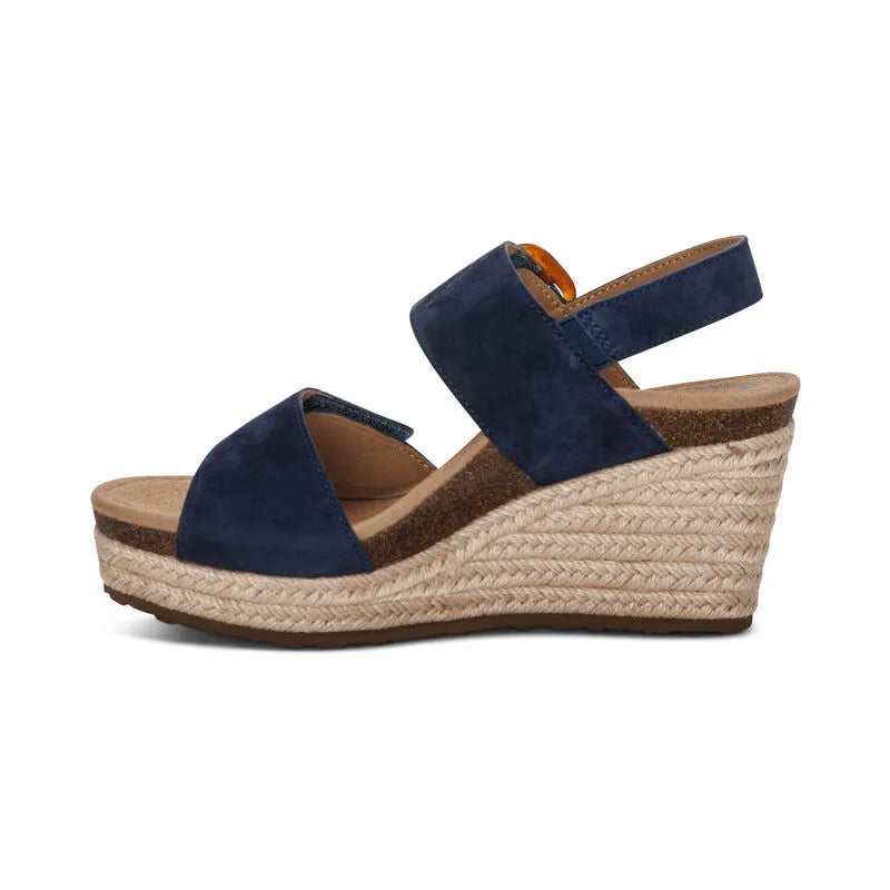 Ashley Arch Support Wedge - Navy - Becker's Best Shoes