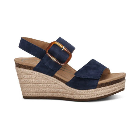 Ashley Arch Support Wedge - Navy - Becker's Best Shoes