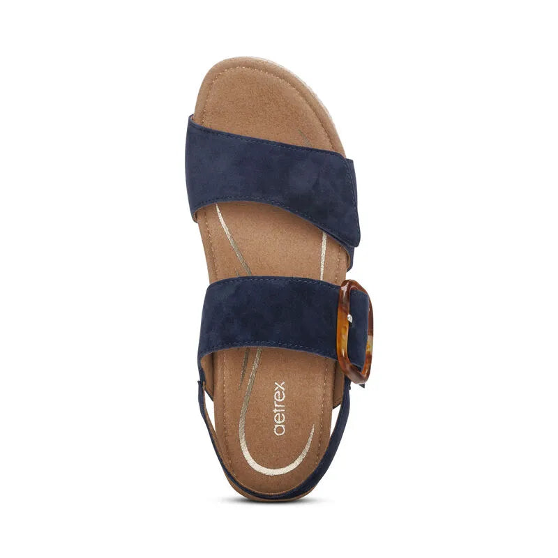 Ashley Arch Support Wedge - Navy - Becker's Best Shoes