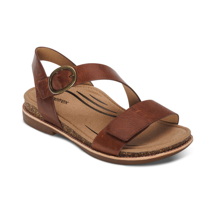 Tamara Quarter Strap Sandal - Walnut