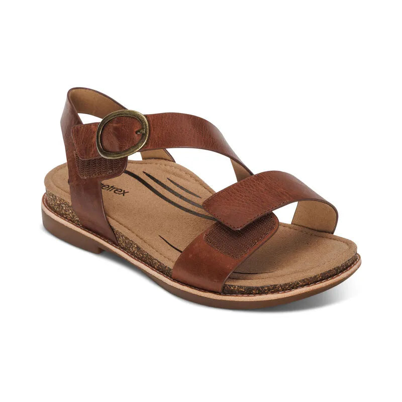 Tamara Quarter Strap Sandal - Walnut - Becker's Best Shoes