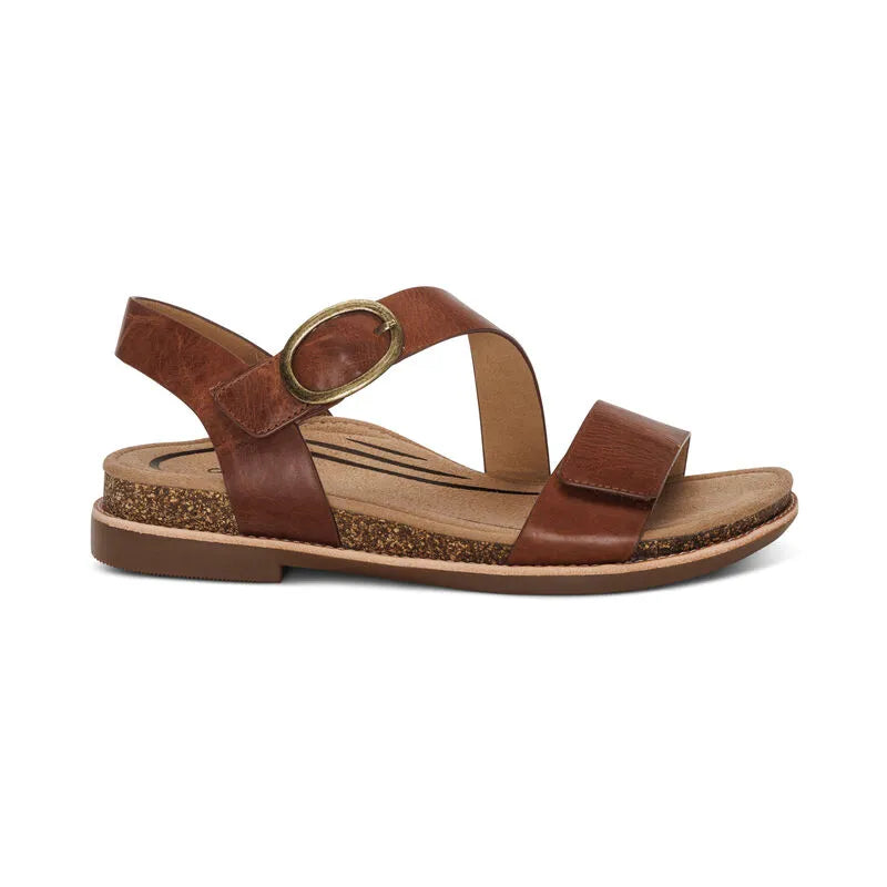 Tamara Quarter Strap Sandal - Walnut - Becker's Best Shoes