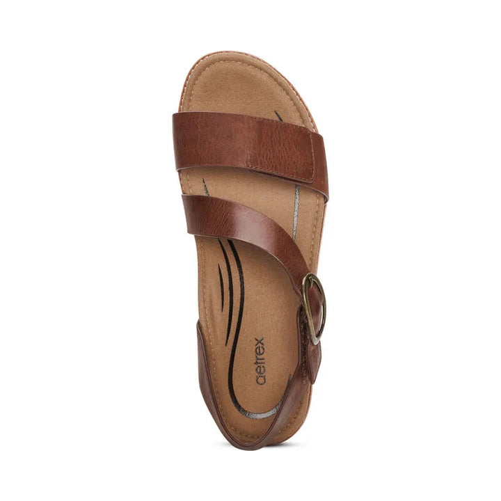 Tamara Quarter Strap Sandal - Walnut - Becker's Best Shoes