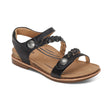 Jenn Quarter Strap Sandal - Black - Becker's Best Shoes