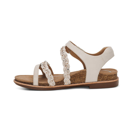 Jenn Quarter Strap Sandal - Ivory - Becker's Best Shoes