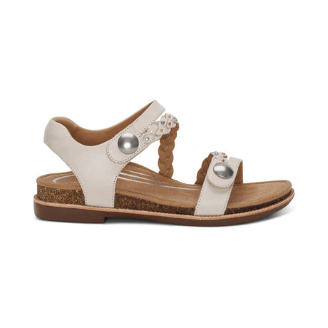 Jenn Quarter Strap Sandal - Ivory - Becker's Best Shoes