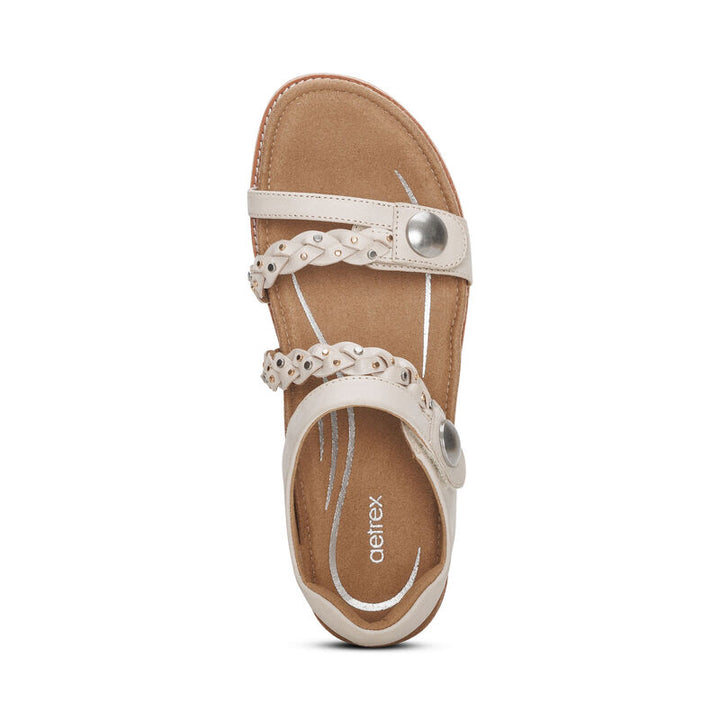 Jenn Quarter Strap Sandal - Ivory - Becker's Best Shoes