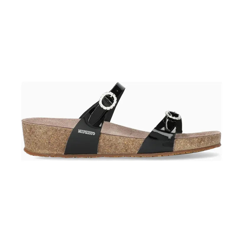 Idelya Sandals - Black Patent Mephisto