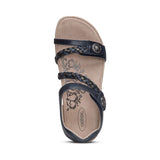 Jillian Braided Quarter Strap - Navy Aetrex