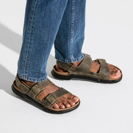 Milano Rugged Men Oiled Leather - Faded Khaki Birkenstock