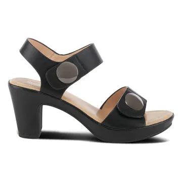 Patrizia Dade Smooth Sandals - Black Spring Step