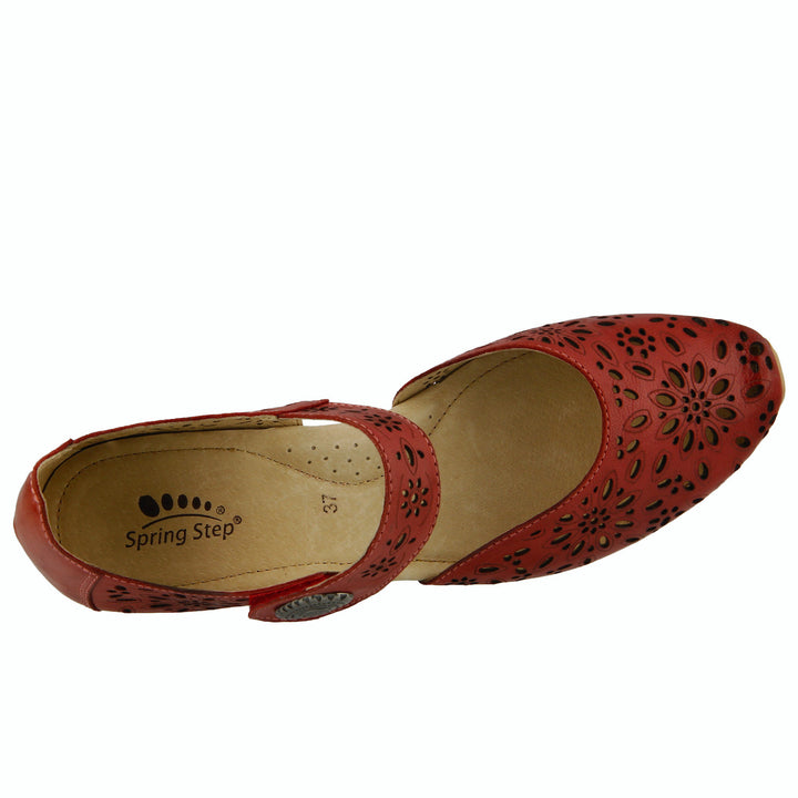 Nougat Mary Jane - Red - Becker's Best Shoes- Spring Step