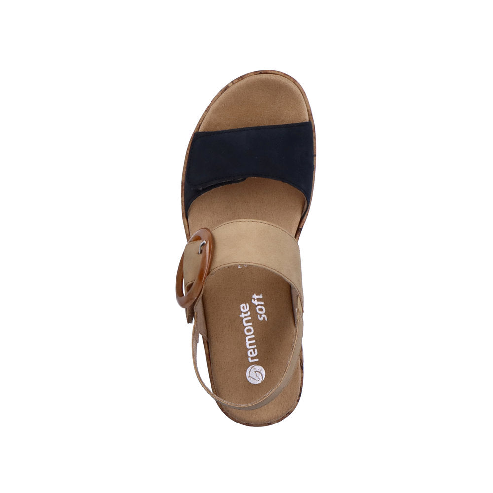 R6853-60 - Blue/Sand - Becker's Best Shoes- Rieker