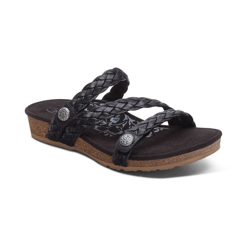 Josie Braided Slide - Black