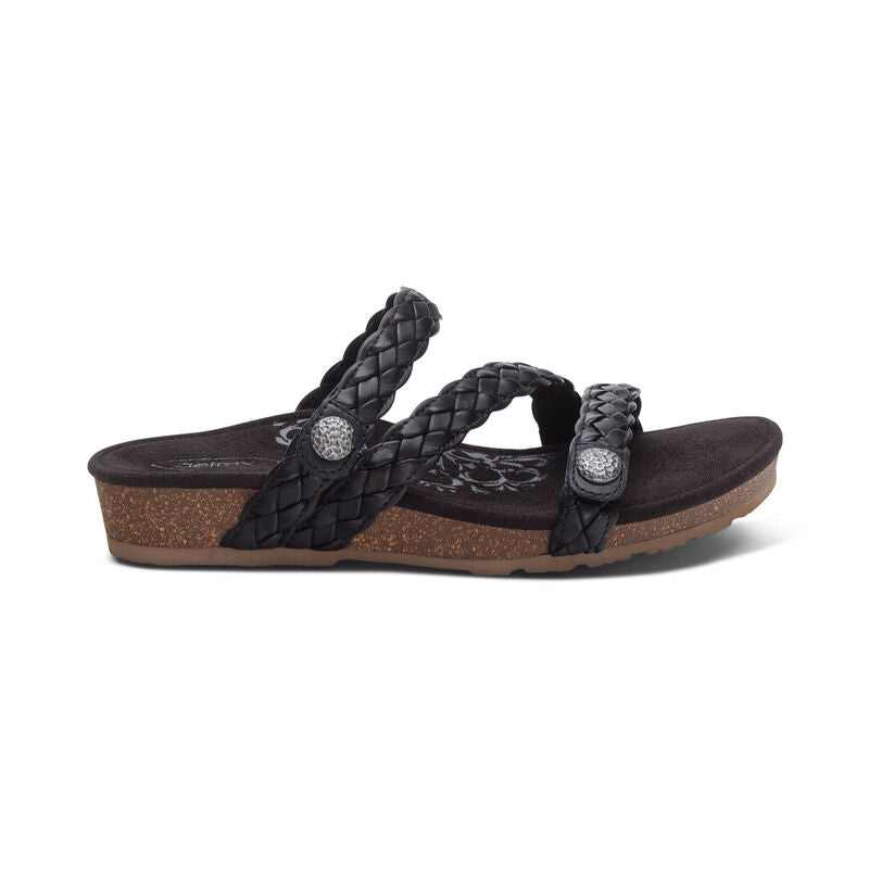 Josie Braided Slide - Black