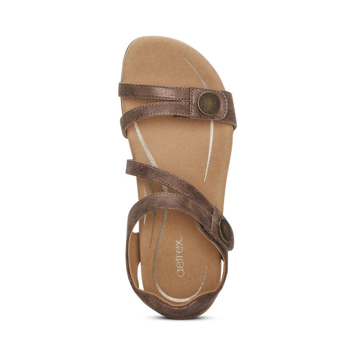 Jess Adjustable Strap Sandal - Bronze