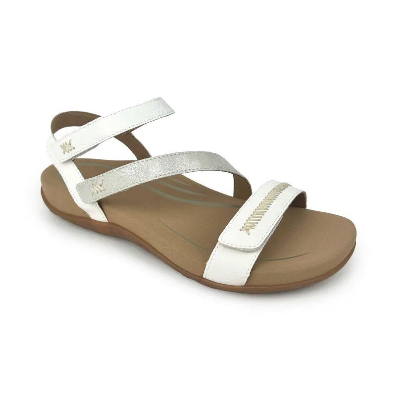 Gabby Adjustable Strap Sandal - White - Becker's Best Shoes