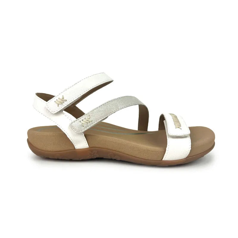 Gabby Adjustable Strap Sandal - White - Becker's Best Shoes