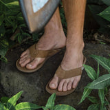 Tuahine Men's Leather Beach Sandals - Toffee OluKai