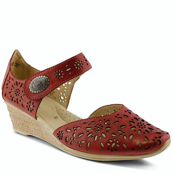 Nougat Mary Jane - Red - Becker's Best Shoes- Spring Step